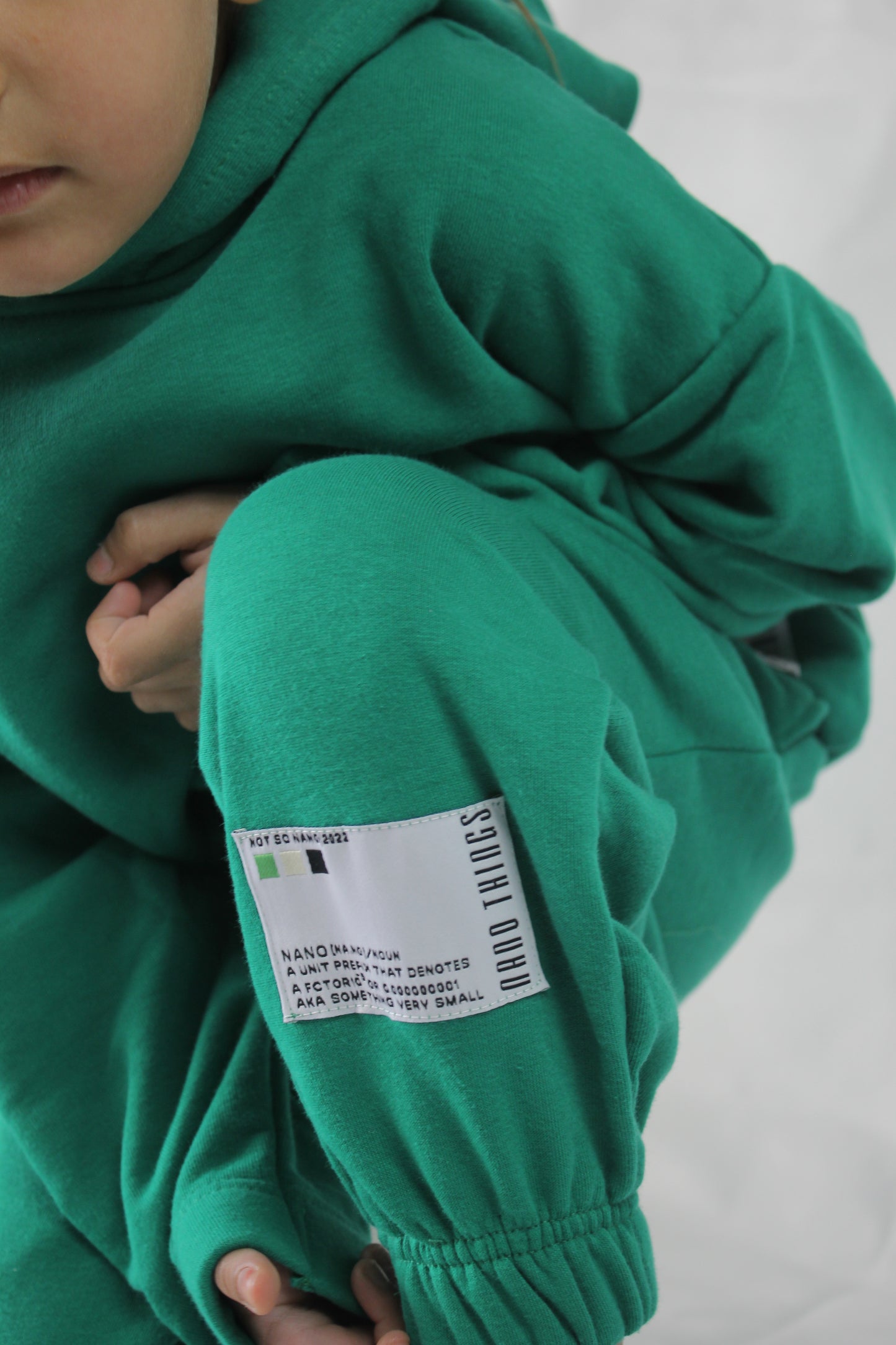Unisex oversized sweatpants and hoodie co-ord set in green