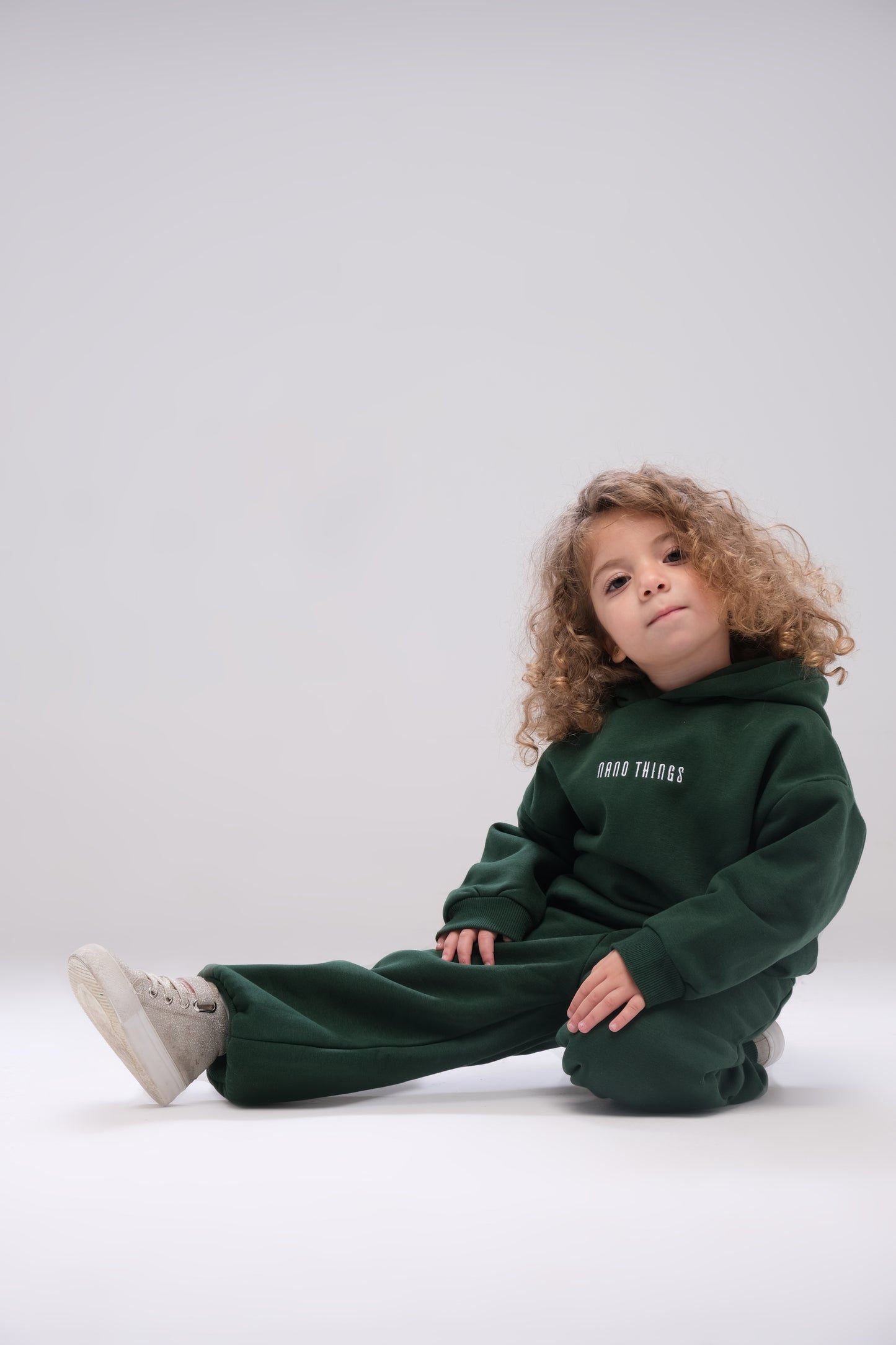 Unisex oversized set in dark green with logo