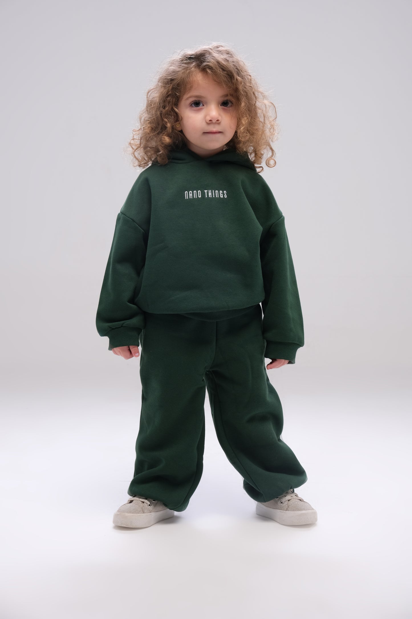 Unisex oversized set in dark green with logo