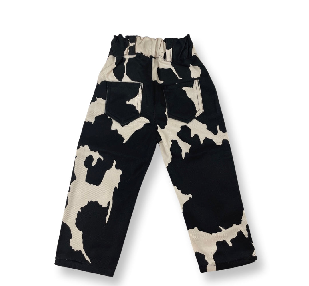 Cow print pants