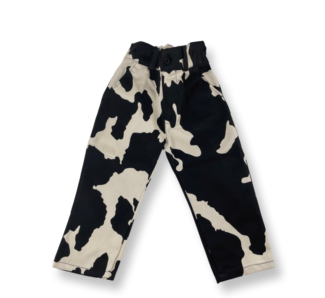 Cow print pants