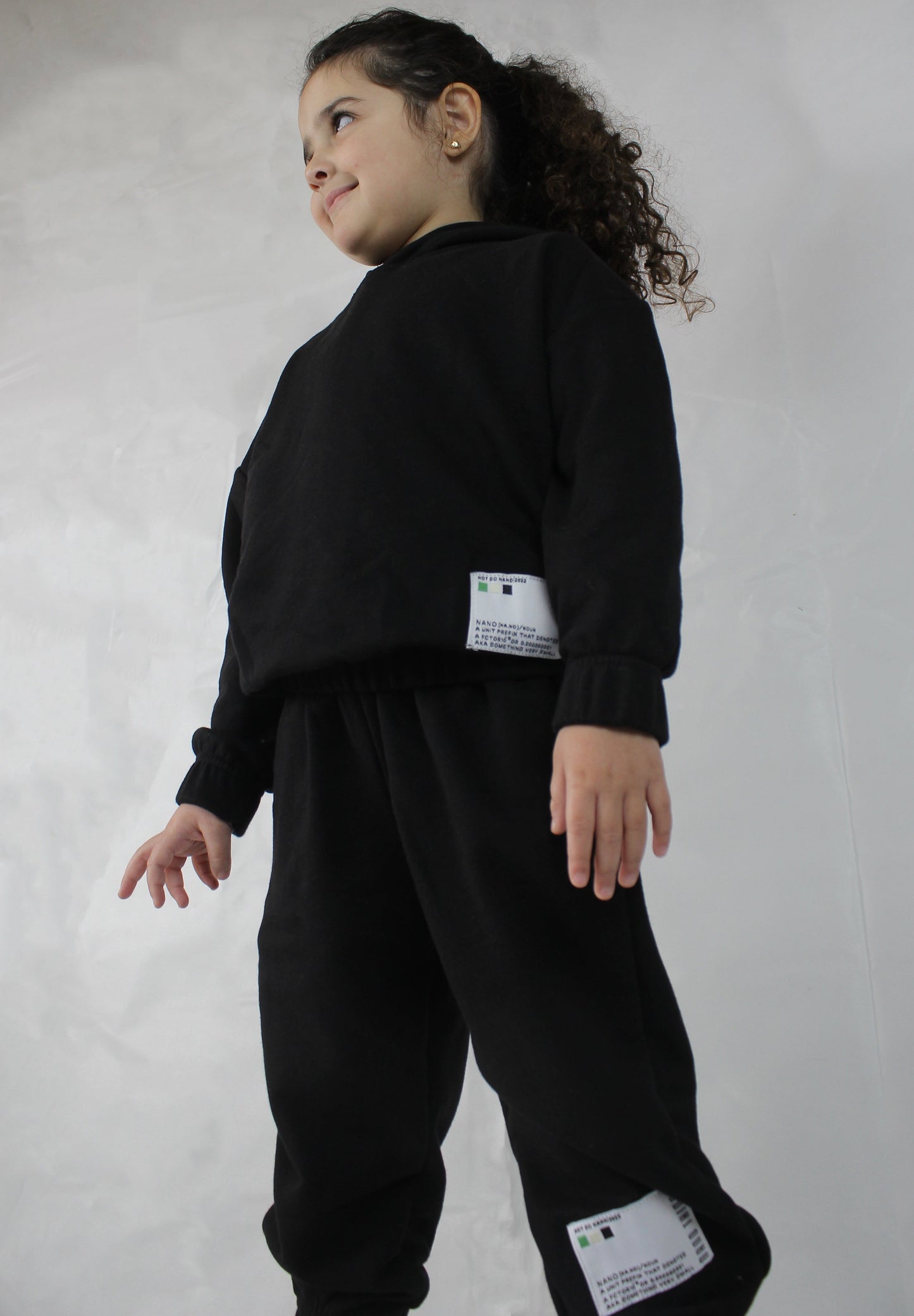 Unisex oversized sweatpants and hoodie co-ord set in black