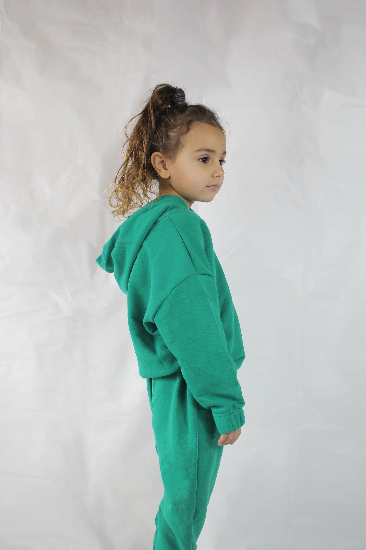 Unisex oversized sweatpants and hoodie co-ord set in green