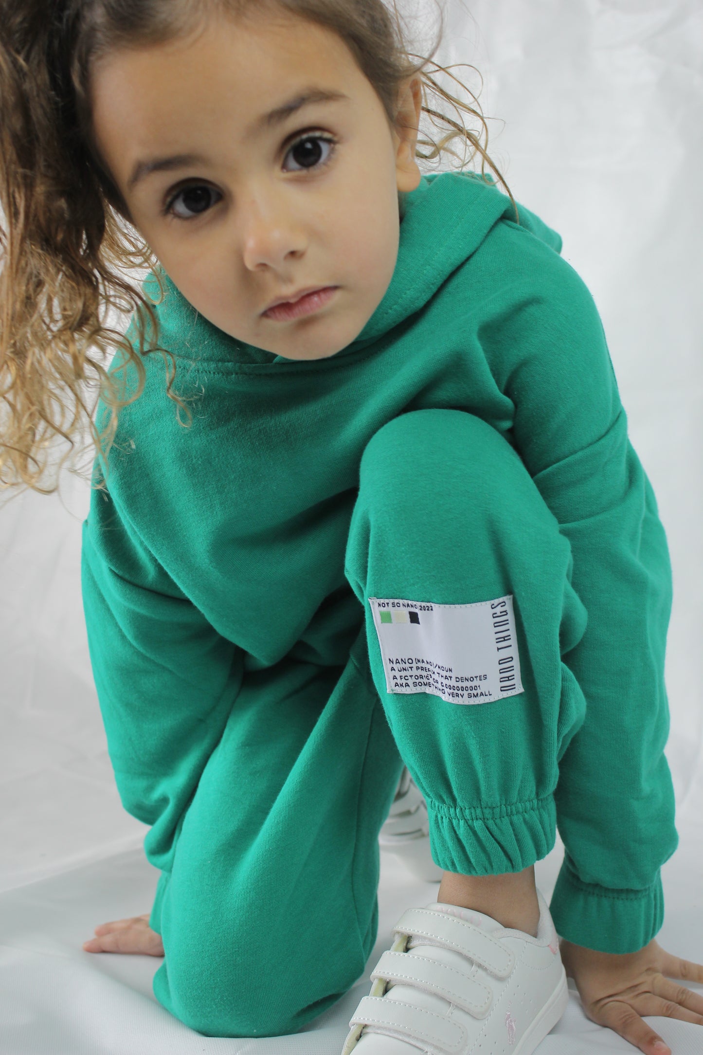 Unisex oversized sweatpants and hoodie co-ord set in green